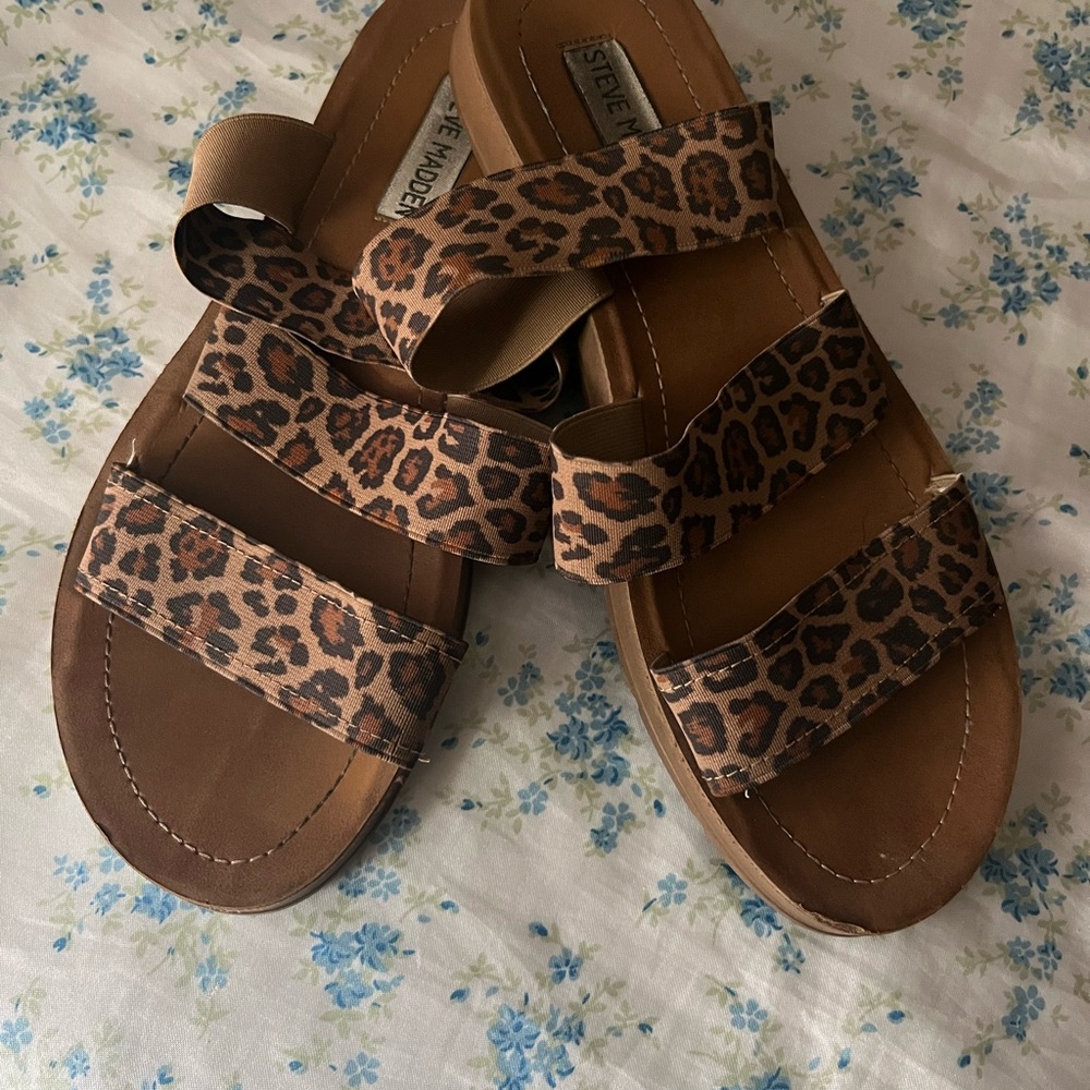 Steve Madden Brown Leopard Women's Sandals